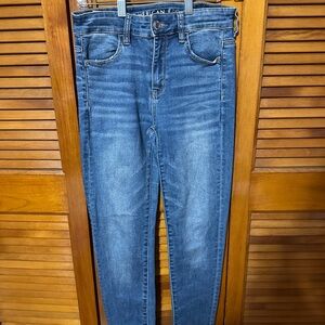 American Age Women's High Rise Blue Jeans